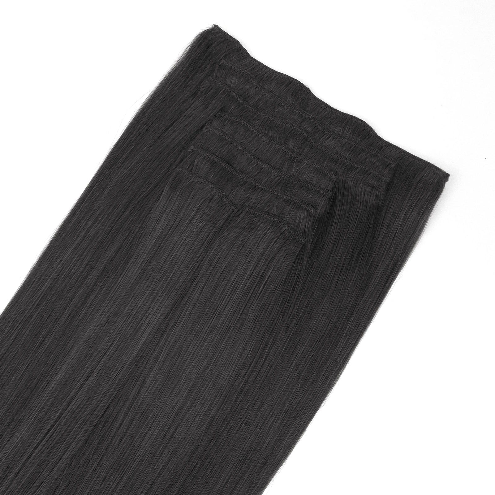 Zwarte clip-in hair extensions β’ 50cm (300g)