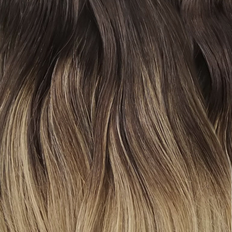 Chocolate Balayage quad weft hairextensions 🍪 40cm - 80g