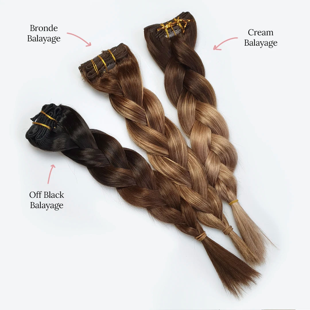 Bronde balayage clip-in hair extensions • 50cm (300g)