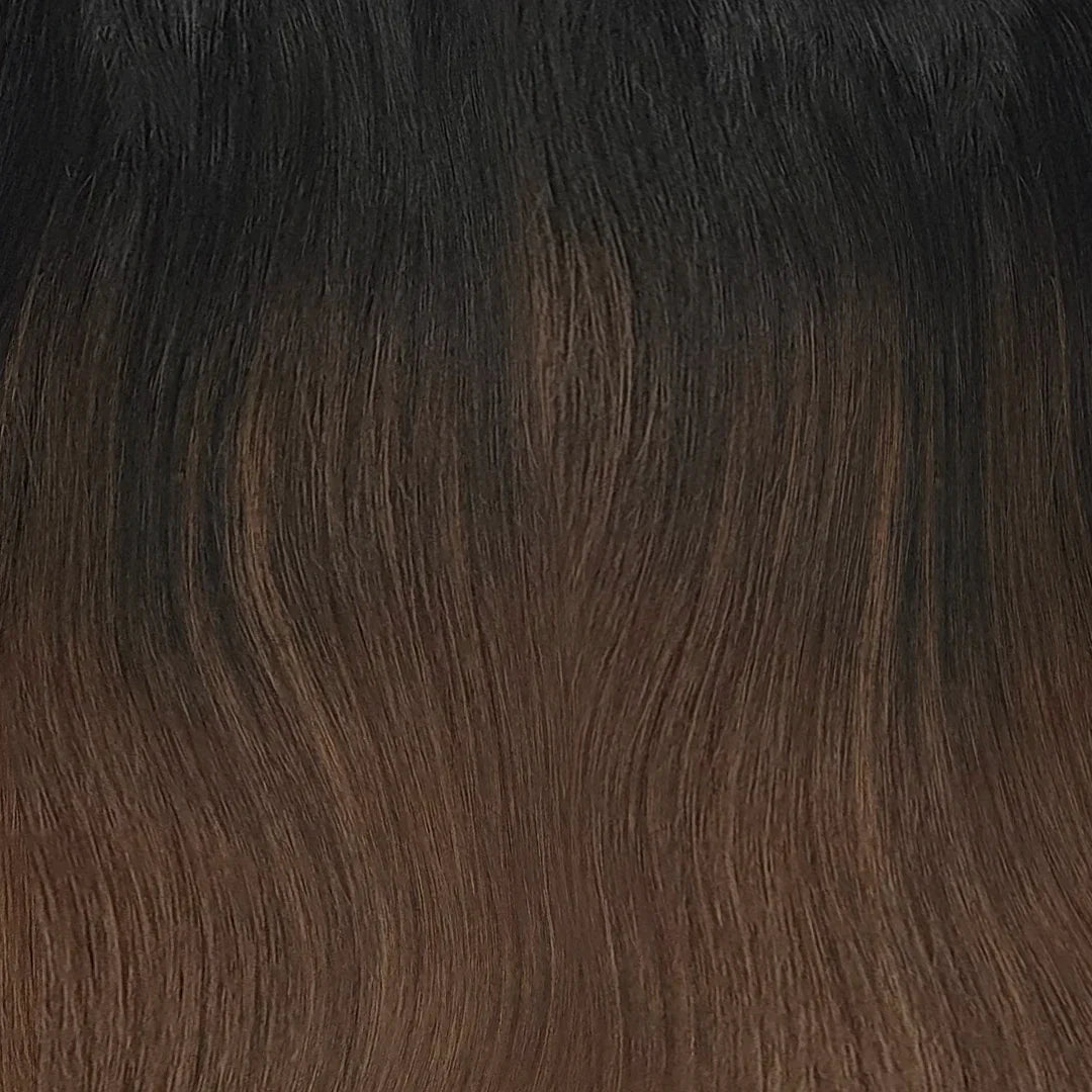 Off black balayage clip-in hair extensions • 50cm (300g)