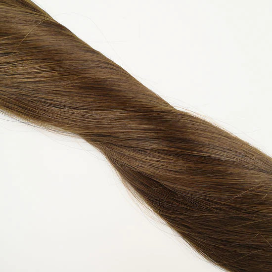 Midden bruine clip-in hairextensions 🌰 60cm - 280g