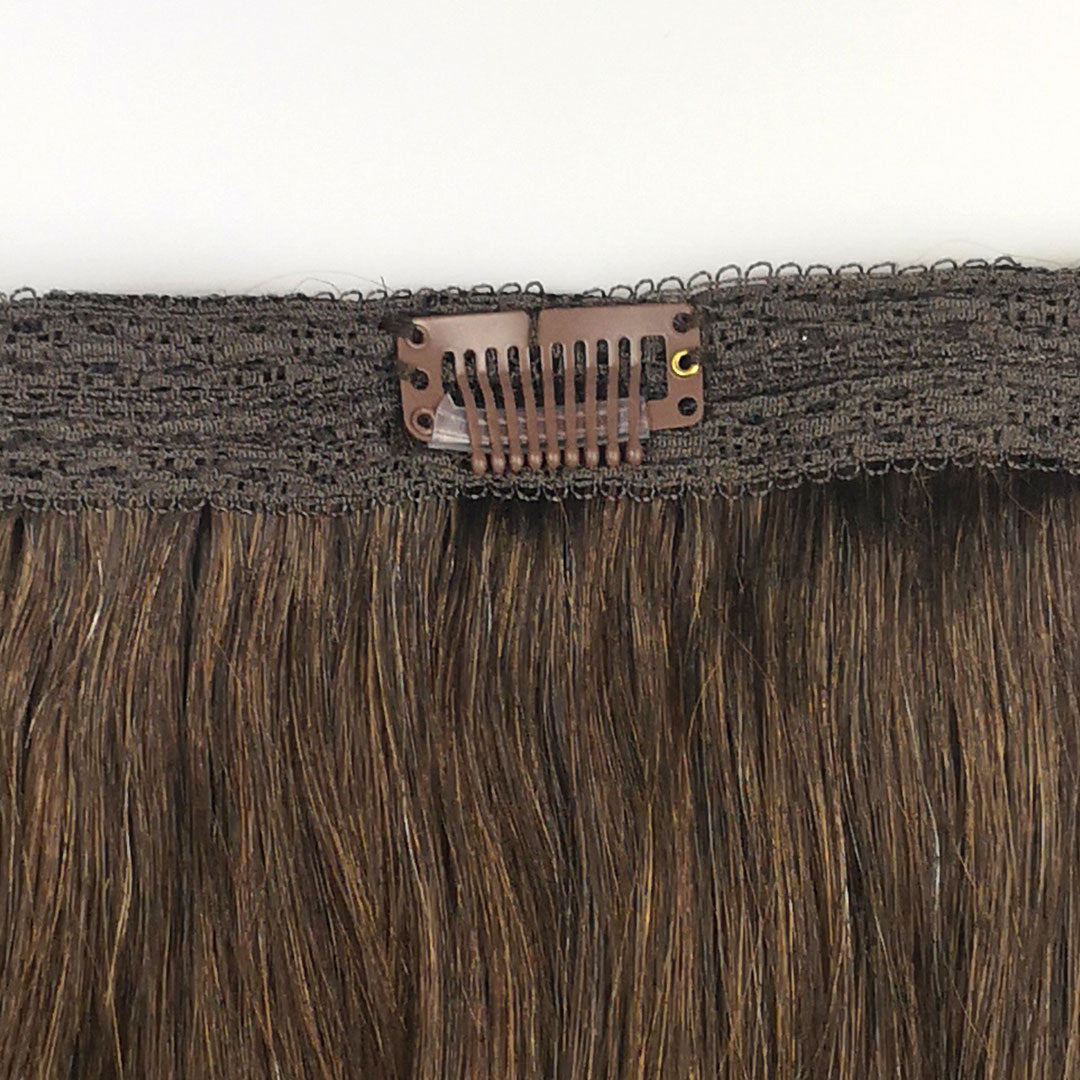 Chocolade bruine Volumizer • Clip-in hair extensions • 30cm (70g)