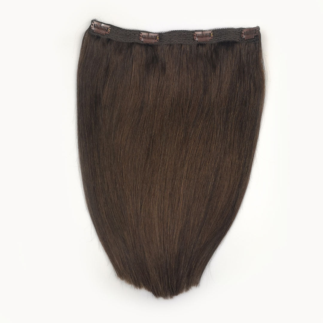 Chocolade bruine Volumizer • Clip-in hair extensions • 40cm (80g)