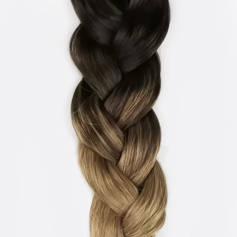 De set heeft een koele ondertoon en een prachtige glans. Deze extensions zijn gemaakt van remy gesorteerd echt haar en zijn double drawn. Deze extensions blenden gemakkelijk met zowel ombre als balayage kapsels. Maar ook als je donker bruin haar hebt, kan je je haar te verlengen met deze set en creΓ«er je gemakkelijk een balayage. Met deze clip in extensions transformeer je in een oogwenk je haar tot een volumineus, lange bos haar.