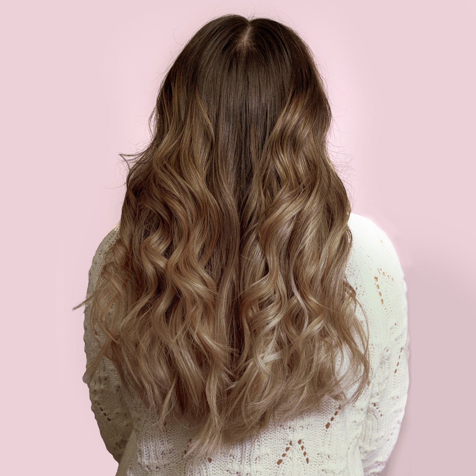 Cream balayage clip in hairextensions haarverlenging van echt haar in ombre tinten donker bruin naar asblond