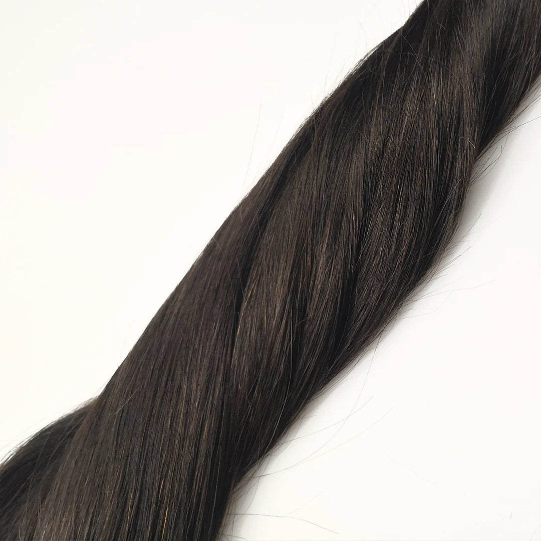 Donker bruine clip-in hair extensions • 60cm (280g)