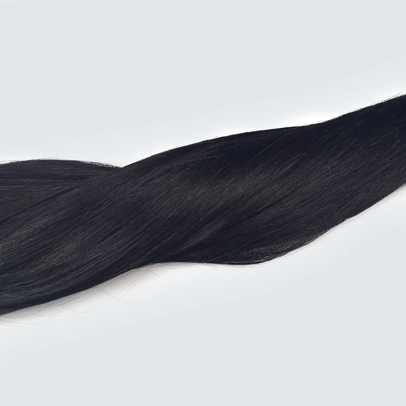 Zwarte clip-in hair extensions • 40cm (260g)