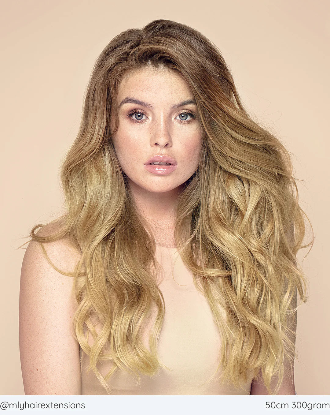 Latte Balayage clip-in hairextensions ๐ธ 50cm - 300g