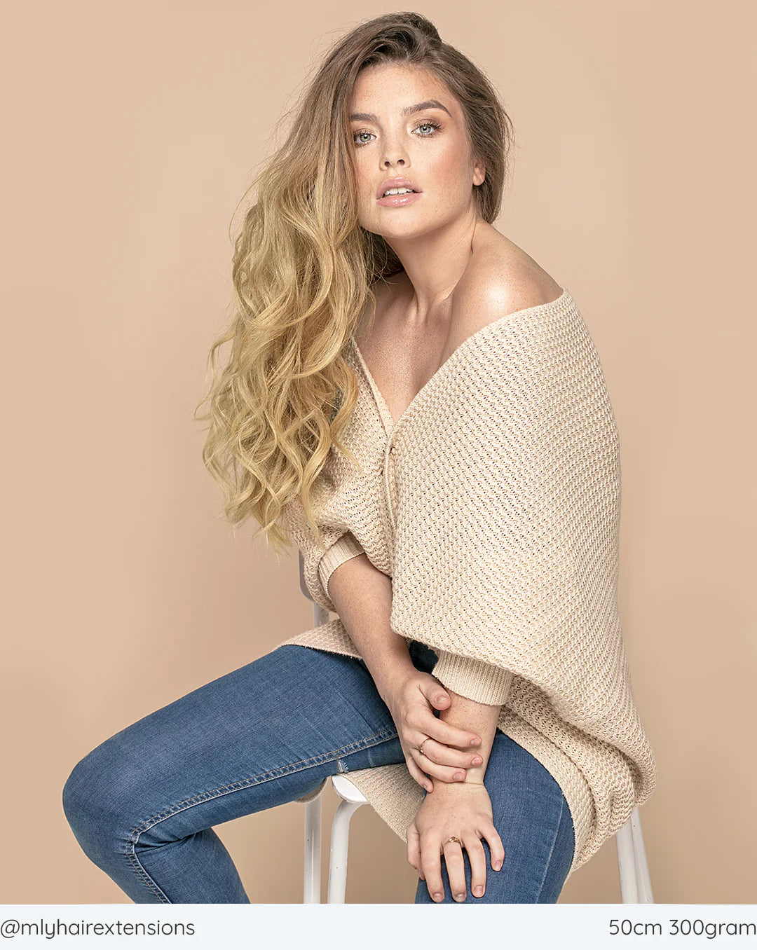 Latte Balayage clip-in hairextensions ๐ธ 50cm - 300g