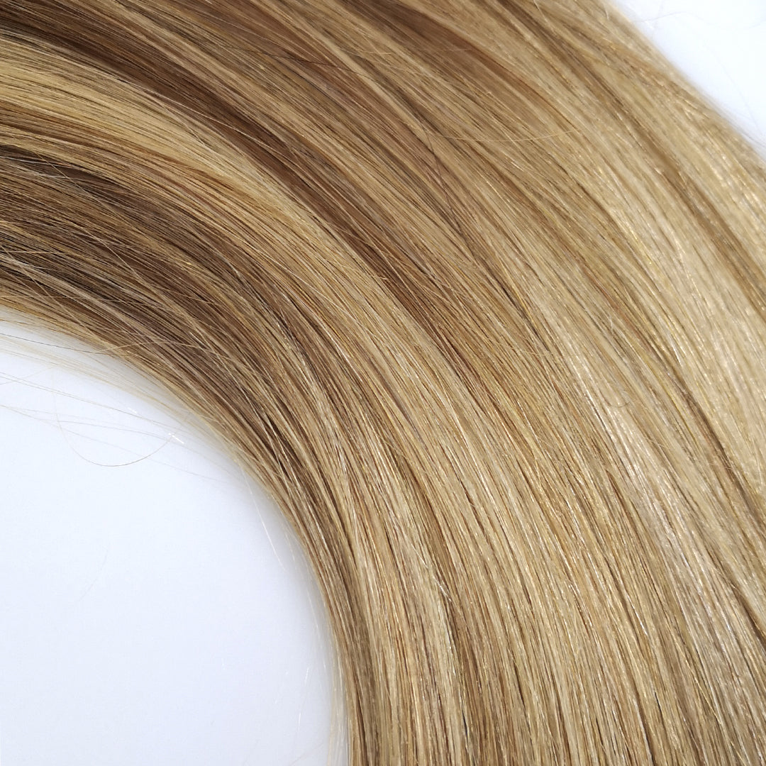 Latte Balayage quad weft hairextensions 👸 30cm - 70g