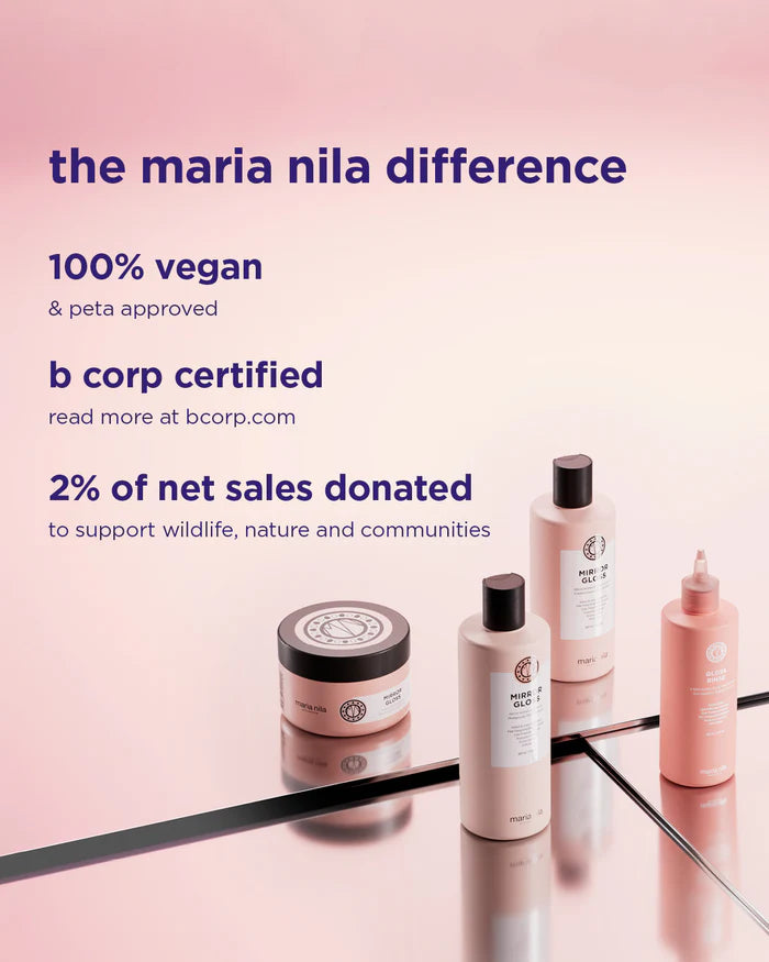 Maak je hair extensions weer glad en zacht met de 100% vegan gloss collectie van Maria Nila