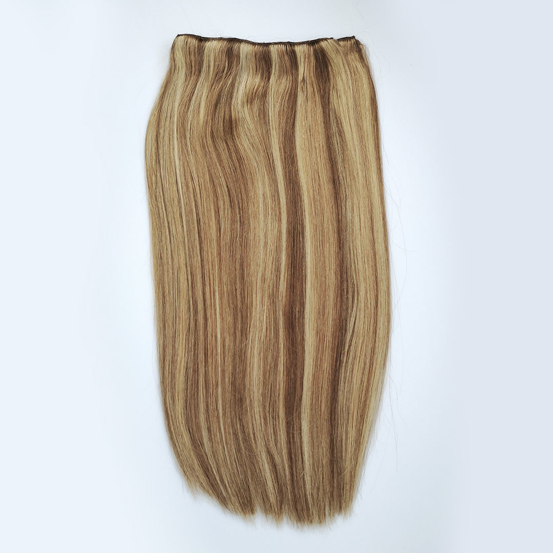 Mixed blonde clip-in hair extensions • 30cm (100g)