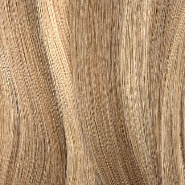 Mixed blonde clip in hair extensions van remy human hair, oftewel echt haar. Een Kleurmix van midden blondtinten.