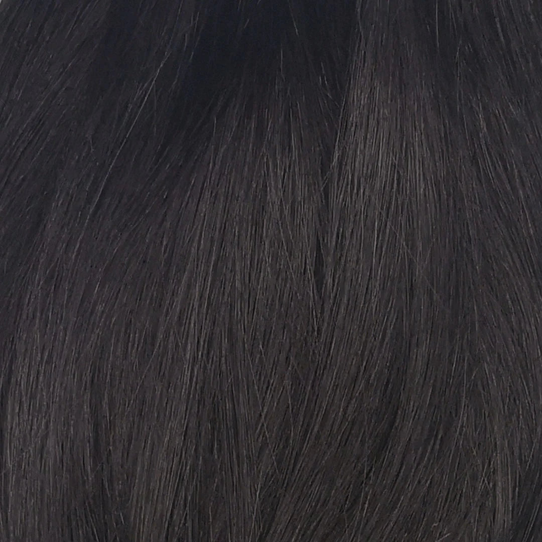Zwart-bruine, ook wel offblack of natural black remy human hair clip in hair extensions kleurstaal