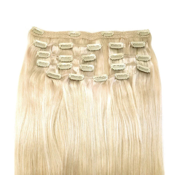 Platina Blonde clip-in hairextensions π 60cm - 280g