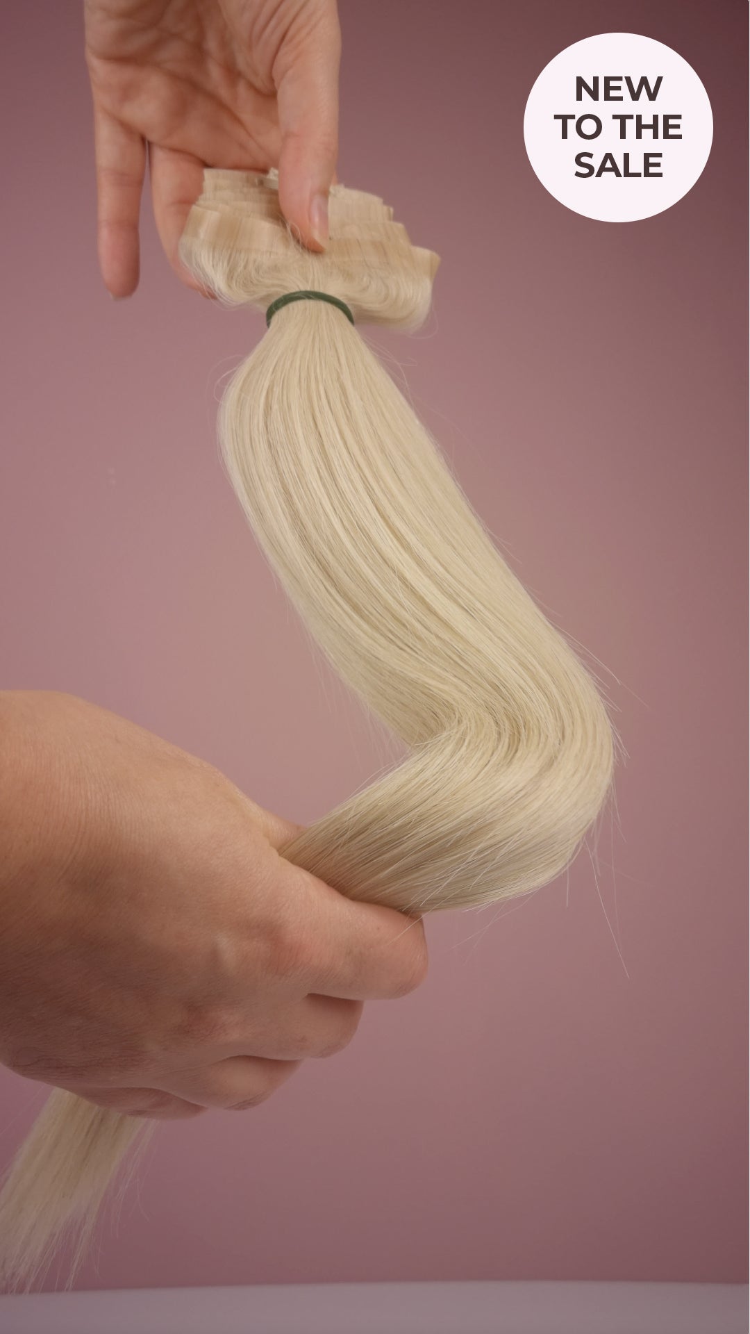 Platina blonde Seamless Clip in Hairextensions (40cm, 120gram)