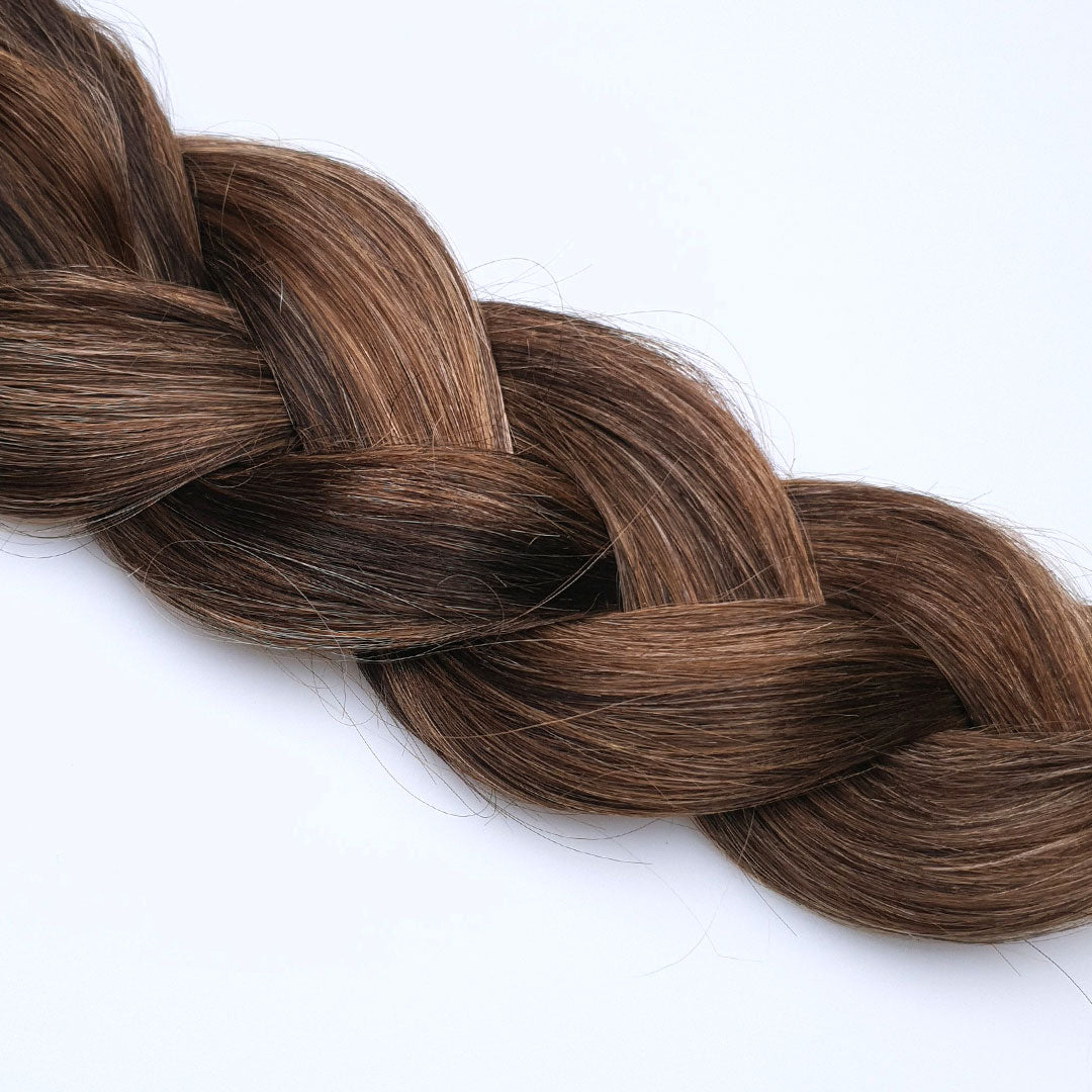 Bruine highlights quad weft hairextensions 🍂 50cm - 80g