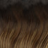 Mocha bronde balayage met een zwartbruine aanzet die overloopt naar gemixte blonde en bruine punten. Een prachtige ombre set hairextensions met klemmetjes.