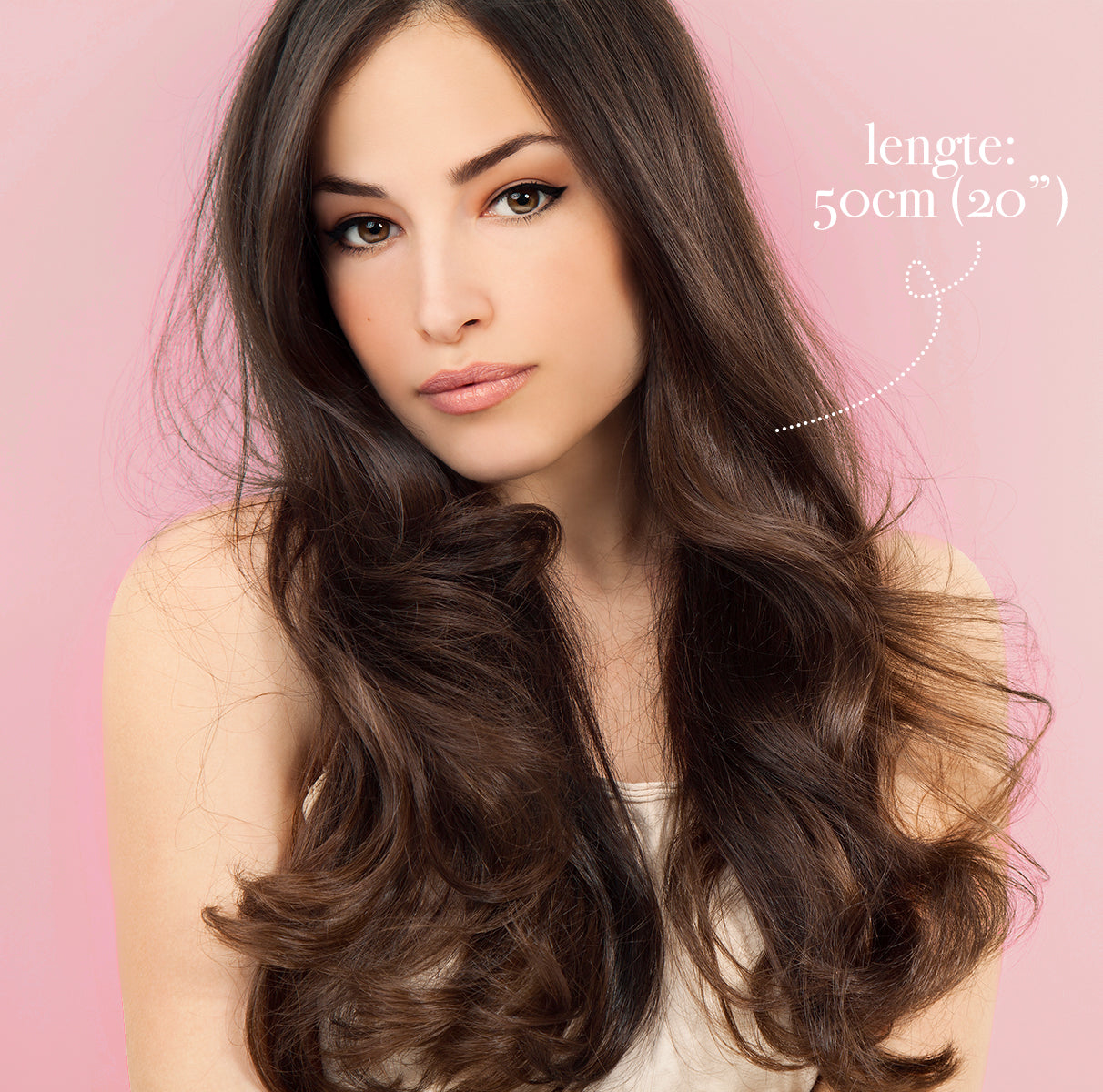 Chocolade Bruine quad weft hairextensions 🍫 50cm - 80g