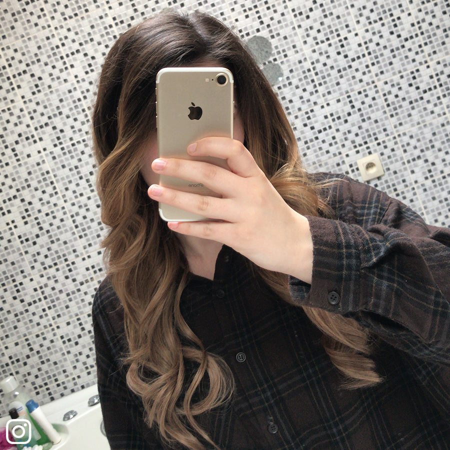 Chocolate Balayage clip-in hairextensions πͺ 50cm - 160g