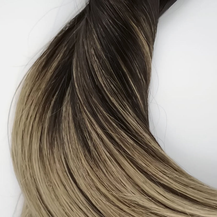 Chocolate Balayage quad weft hairextensions 🍪 50cm - 80g