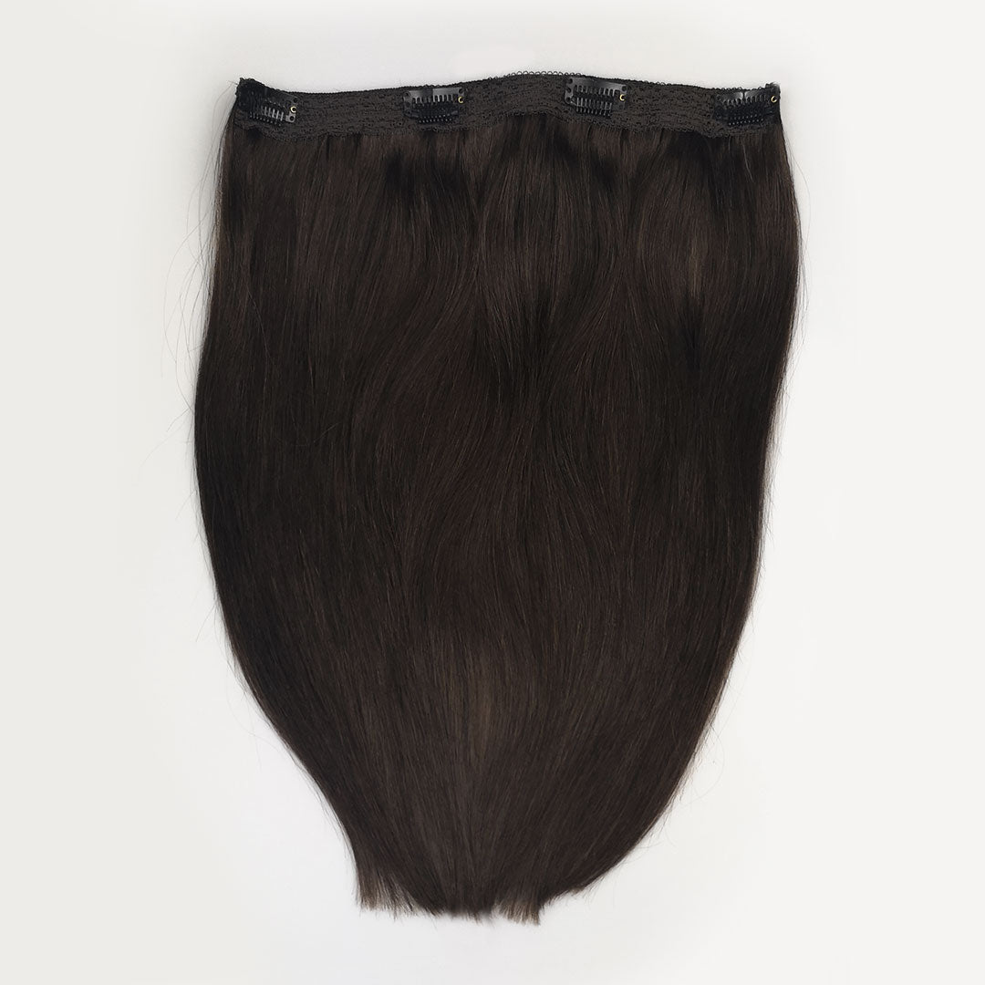 Donker Bruine quad weft hairextensions 🤎 50cm - 80g