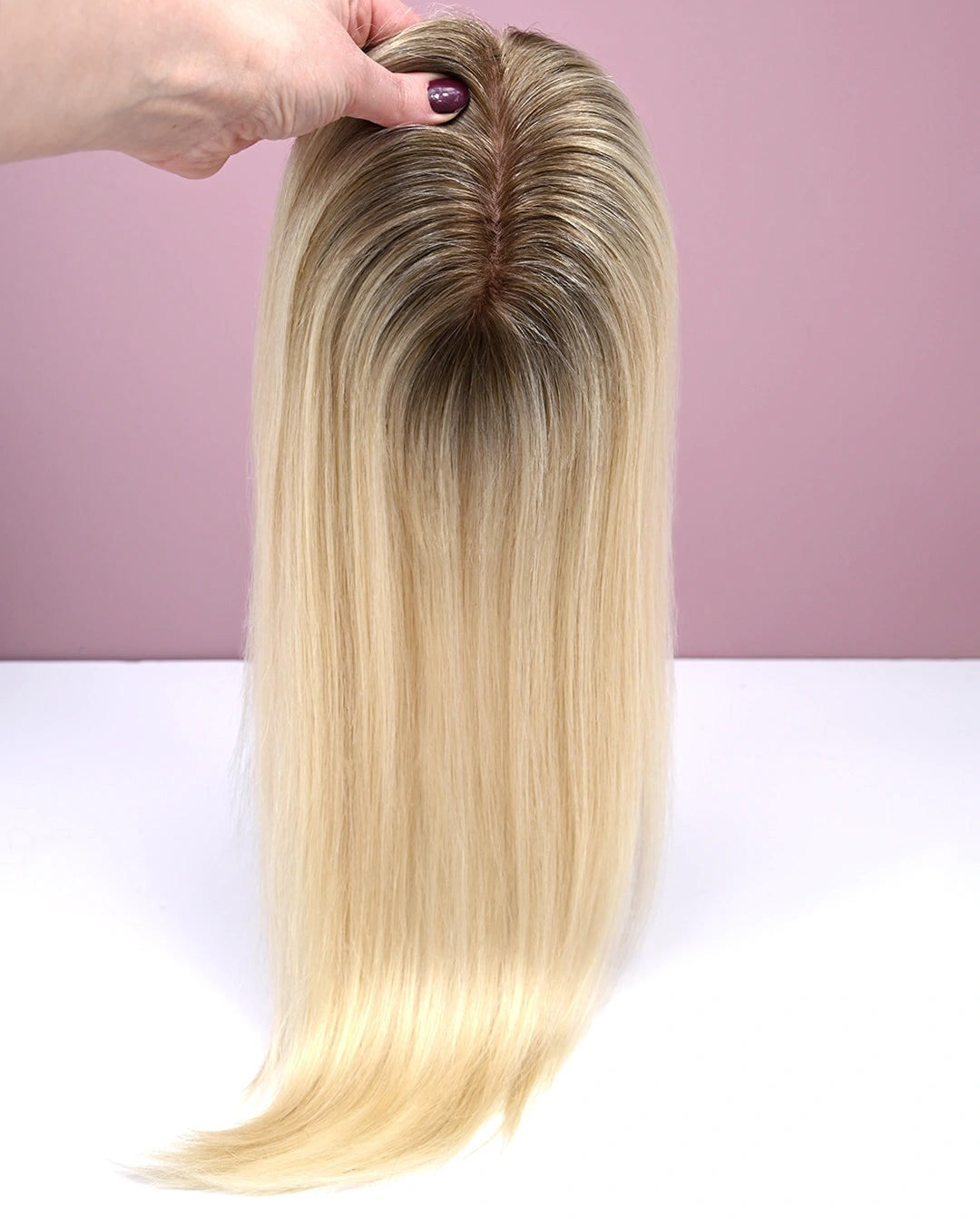Silk base Hair Topper - Cappuccino Balayage