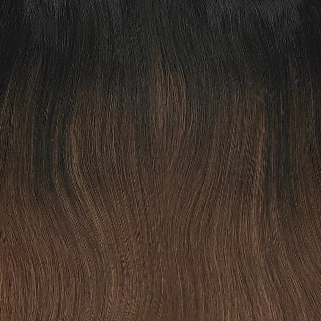 Ben je op zoek naar een manier om je haar te verlengen of meer volume te geven zonder te veel moeite? Kijk dan eens naar onze Off black balayage remy human hair clip-in hairextensions!