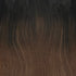 Balayage clip in hair extensions van zwart naar bruin. off black to brown ombre hair
