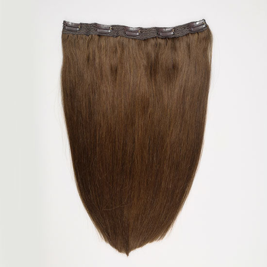 Midden bruine quad weft hairextensions 🌰 40cm - 80g