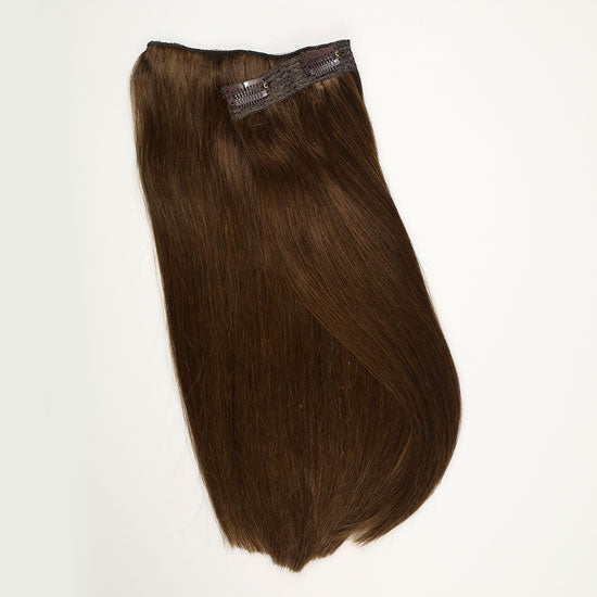 Midden bruine quad weft hairextensions 🌰 40cm - 80g
