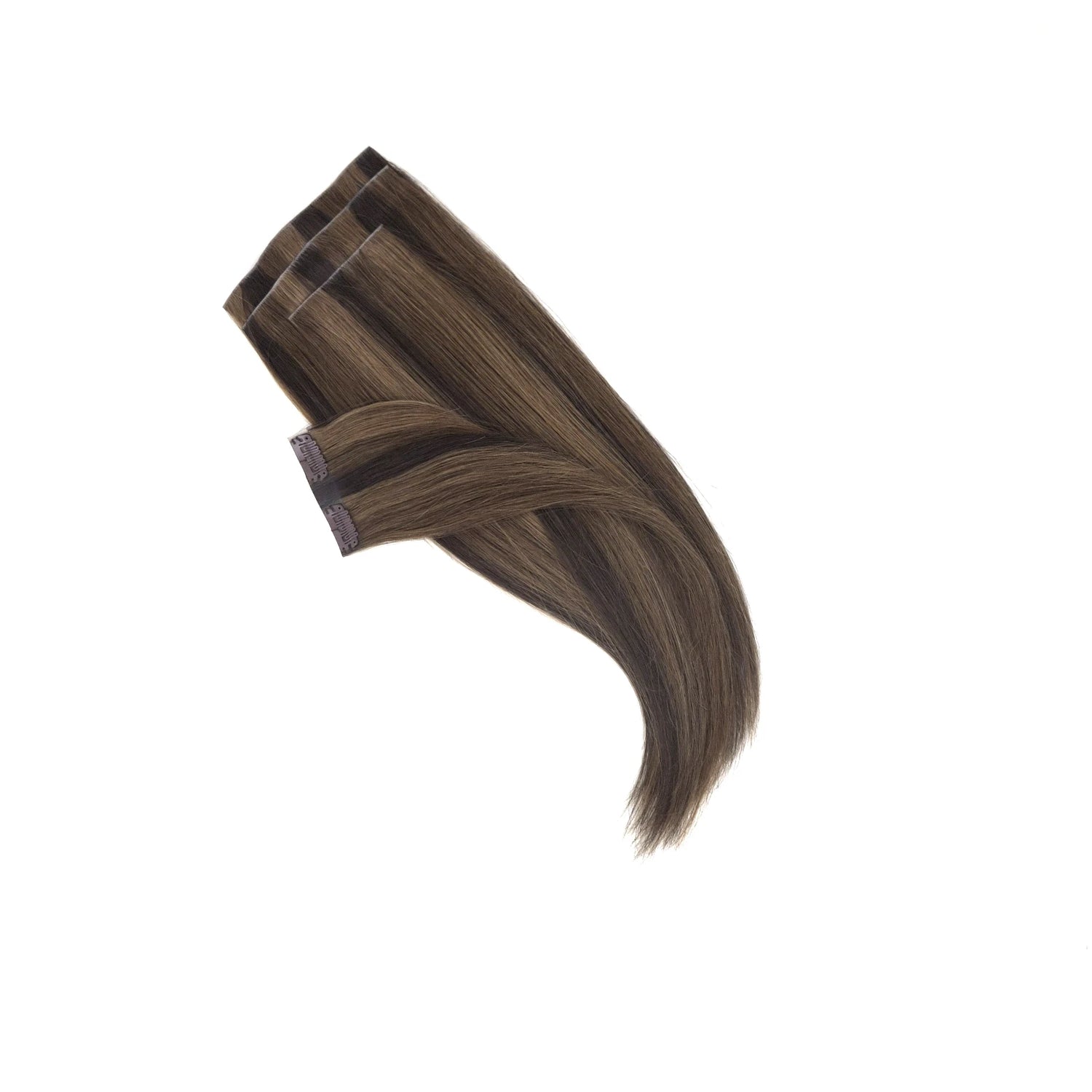 Bruine Highlights Invisible Fill Ins • Injection Clip-in extensions