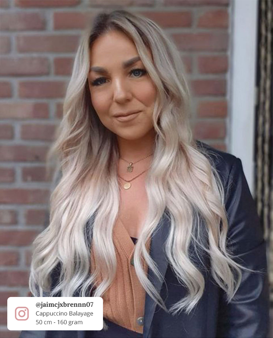 Cappuccino Balayage clip-in hairextensions ☕ 40cm - 260g
