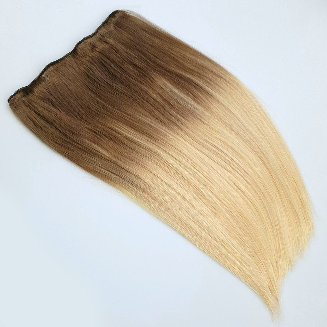 Cappuccino Balayage quad weft hairextensions ☕ 30cm - 70g