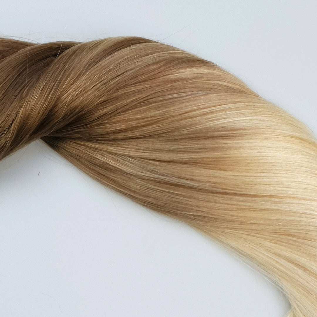 Cappuccino Balayage quad weft hairextensions ☕ 30cm - 70g