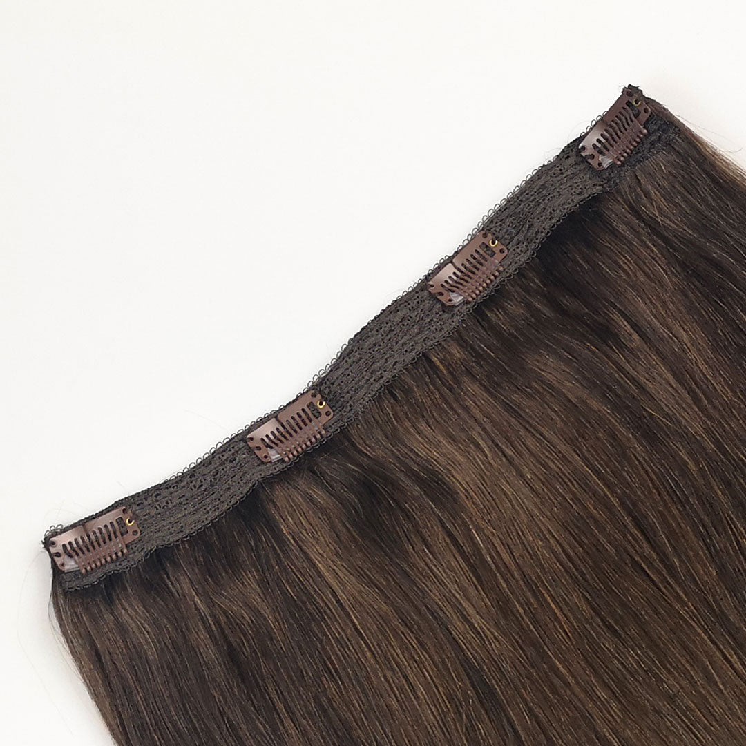 Chocolade Bruine quad weft hairextensions 🍫 40cm - 80g