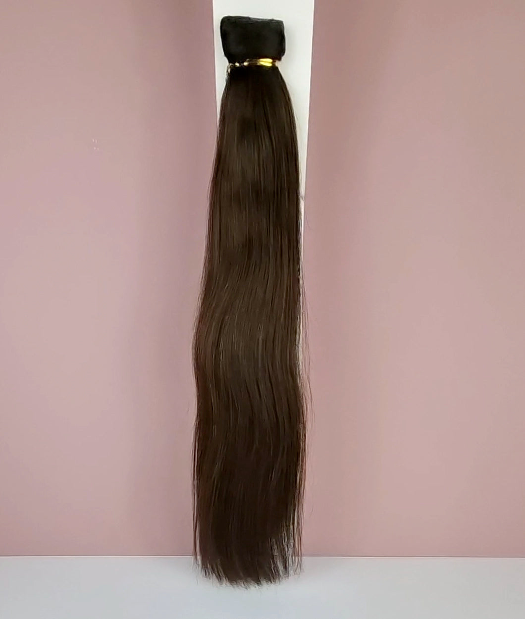 Chocolade bruine ponytail 50cm - 100gram