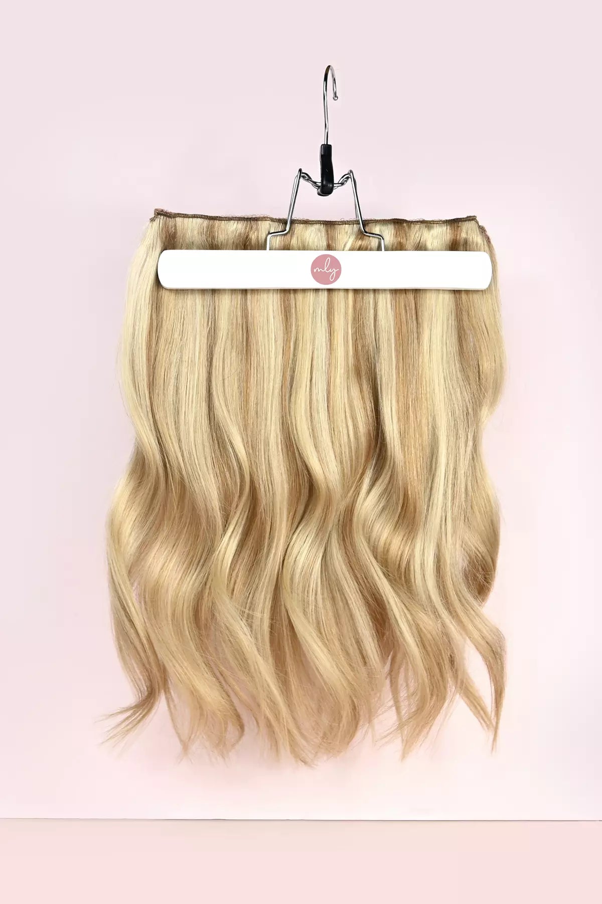 Licht blonde highlights clip-in hairextensions ☀️ 50cm - 300g