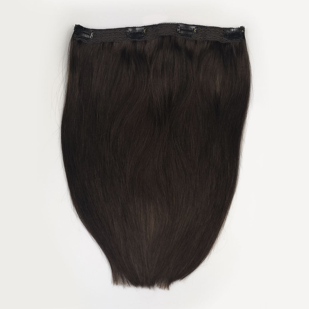 Donker Bruine quad weft hairextensions 🤎 40cm - 80g