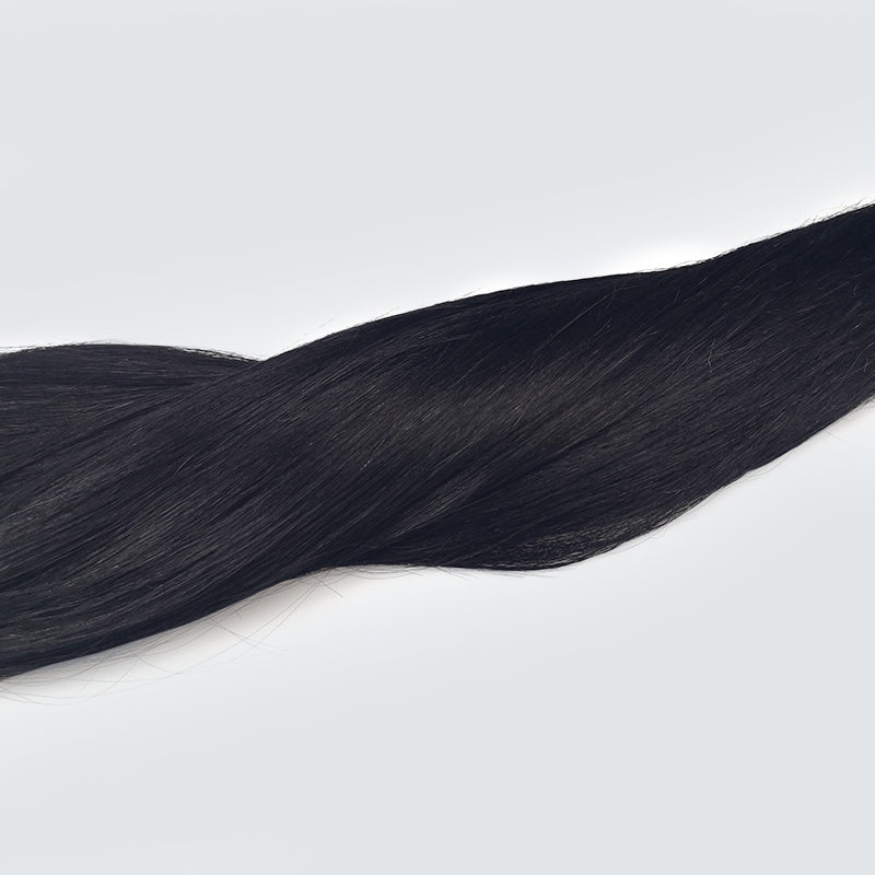Zwarte clip-in hairextensions 🖤 30cm - 160g