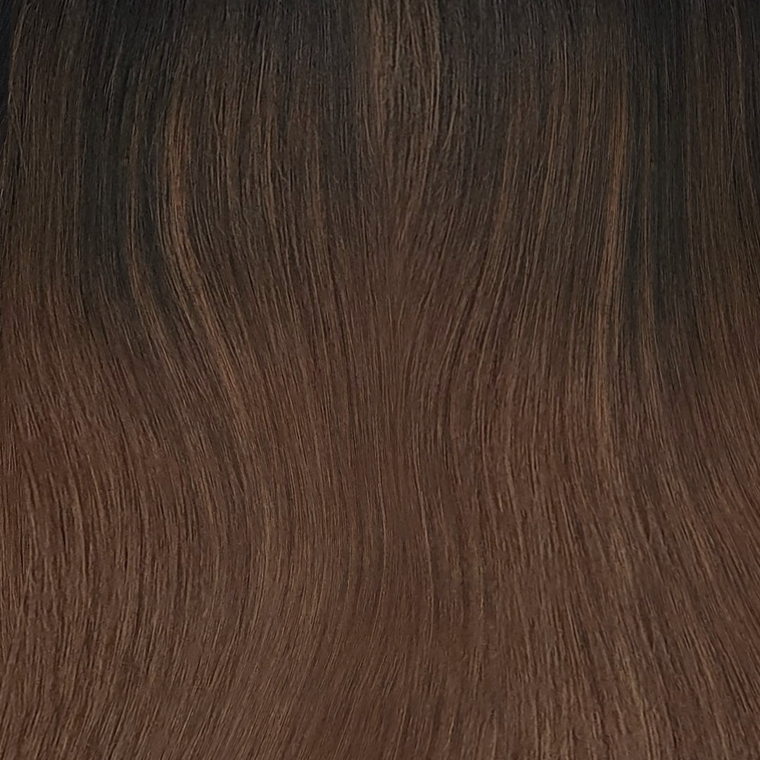 Silk base Hair Topper - Off Black Balayage