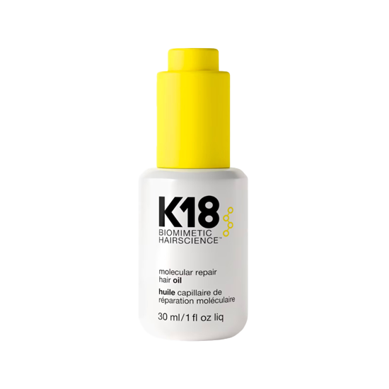 k18 molecular repair hair oil, vegan haarolie geschikt voor hairextensions. Flesje van 30ml
