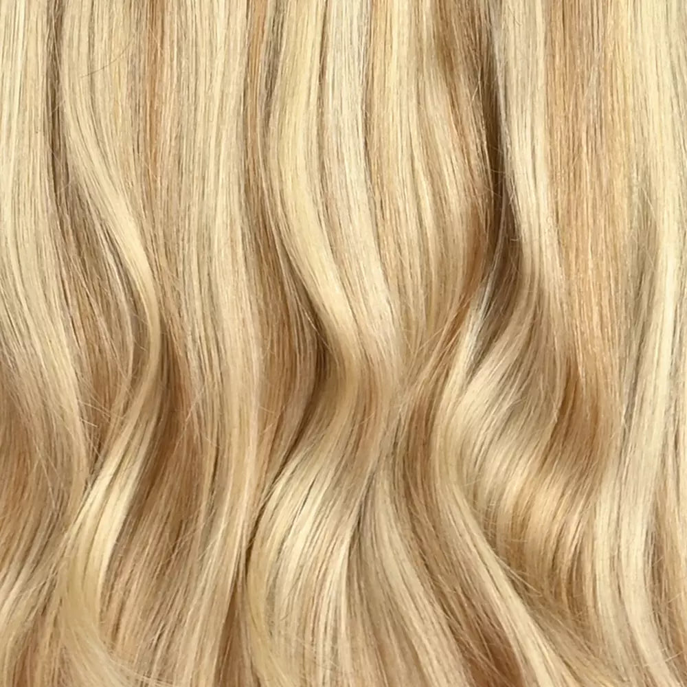 Licht blonde highlights clip-in hairextensions ☀️ 40cm - 260g