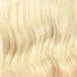 Platina blond, licht blonde hairextensions, bijna wit met een gelige ondertoon. Double drawn en double wef, extra dikke clip in extensions van remy human hair.