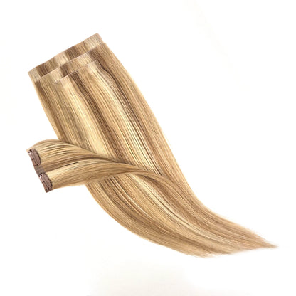 Blonde Highlights Invisible Fill Ins • Injection Clip-in extensions
