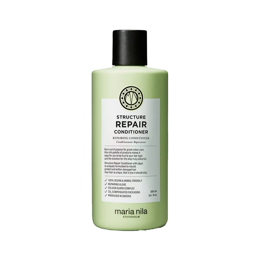 Maria Nila Structure Repair Conditioner is een natuurlijke conditioner die je haar ontward en speciaal is voor beschadigd, droog en chemisch behandeld haar en dus ook zeer geschikt voor hairextensions. Deze conditioner maakt je extensions zijdezacht, hydrateert en verminderd statisch haar! Dankzij het herstellende algenextract krijgt je haar zijn natuurlijke kracht en glans terug.