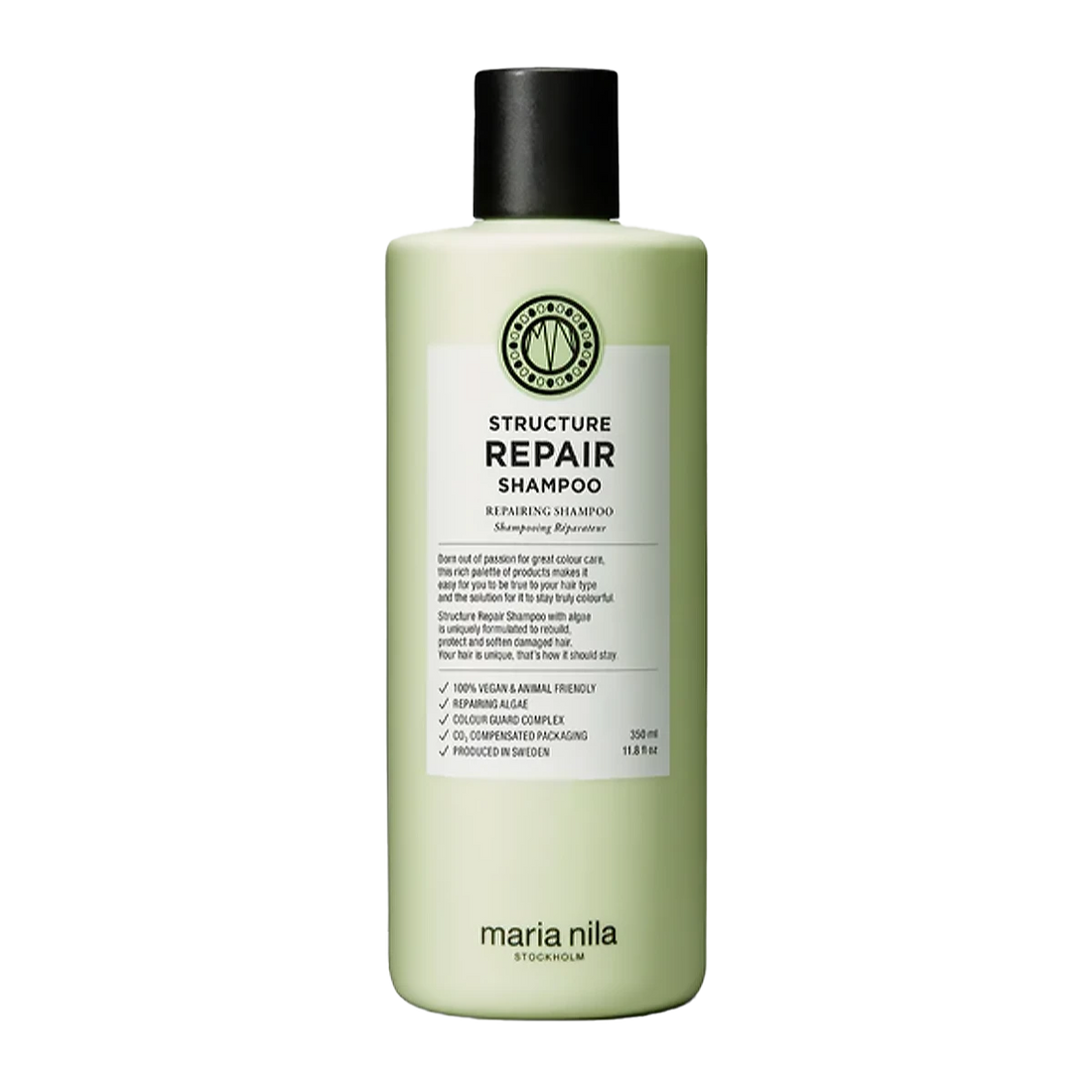 Maria Nila Structure Repair Shampoo is een vocht inbrengende verzorgende shampoo die het haar hydrateert en versterkt. Speciaal voor droog, beschadigd, geblondeerd haar en/of hairextensions die extra liefde nodig hebben. Maria Nila&