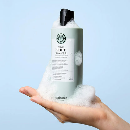 Maria nila true soft shampoo geschikt voor hair extensions voor extra hydratatie 