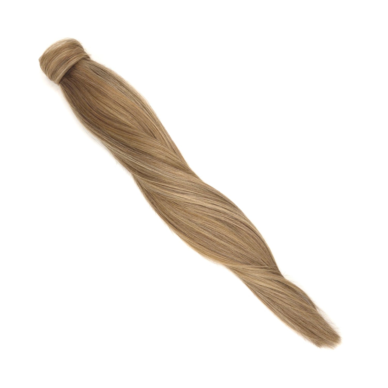 Mixed blonde clip in ponytail voor een langere en vollere staart 