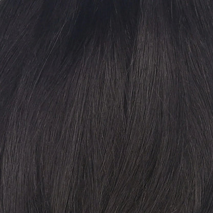 Zwart-bruine, ook wel offblack of natural black remy human hair clip in hair extensions kleurstaal